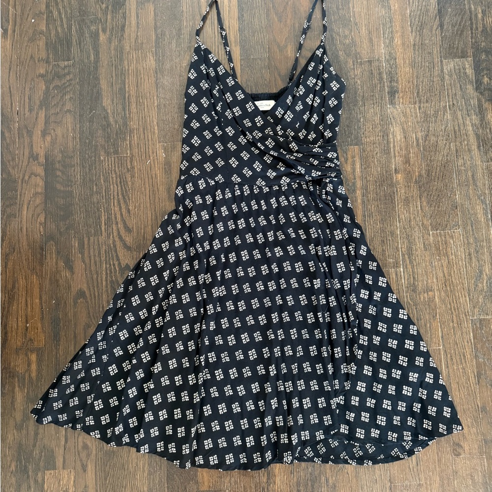 Abercrombie & Fitch Black Dress with White Patterns